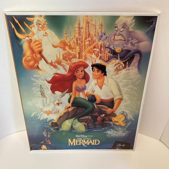 Vintage 1989 The Little Mermaid Banned Cover Framed Poster Disney OSP #81668 - Picture 1 of 12